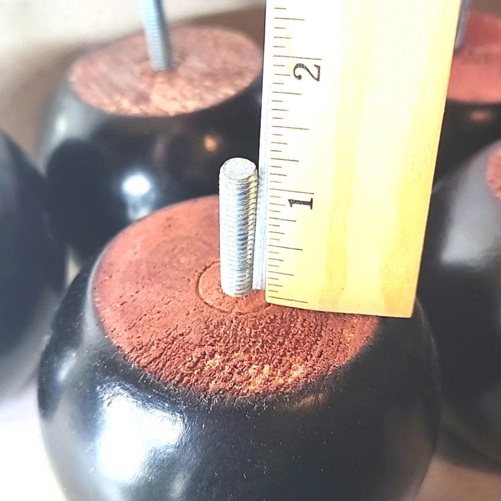 Furniture Legs. Set of 9 Black Wood Legs and 1 Support
